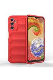 CepteToptan Samsung Galaxy A14 4G Kılıf Optimum Silikon - Kırmızı - DROPX5583-3003