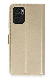 CepteToptan Xiaomi Mi Note 10 Trend S Plus Kapaklı Kılıf - Gold - DROPX4691-1944