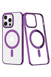 CepteToptan iPhone 12 Pro Max Kılıf Element Magneticsafe Sert Kapak - Derin Mor - DROPX8406-7007