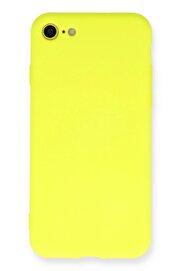 CepteToptan iPhone 7 Kılıf Nano içi Kadife Silikon - Sarı - DROPX7064-3201