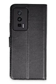 CepteToptan Xiaomi Poco F5 Pro Kılıf Trend S Plus Kapaklı Kılıf - Siyah - DROPX6867-6312
