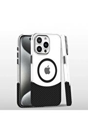 CepteToptan iPhone 16 Pro Carbon Puzzle Magsafe Kapak - Siyah-2 - DROPX5858-3500