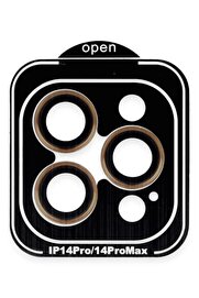 CepteToptan iPhone 14 Pro Max PVD Metal Kamera Lens - Turuncu - DROPX9752-6228