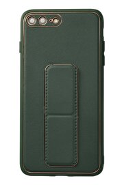 CepteToptan iPhone 7 Plus Kılıf Coco Deri Standlı Kapak - Yeşil - DROPX5900-3195