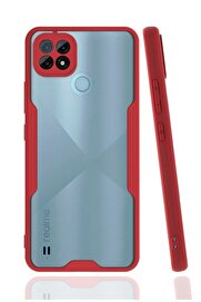 CepteToptan Realme C21 Kılıf Platin Silikon - Kırmızı - DROPX5600-7690
