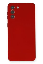CepteToptan Samsung Galaxy S21 Plus Kılıf Nano içi Kadife Silikon - Kırmızı - DROPX8829-4788