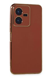 CepteToptan Vivo Y22 2022 Kılıf Volet Silikon - Kırmızı - DROPX7786-2403