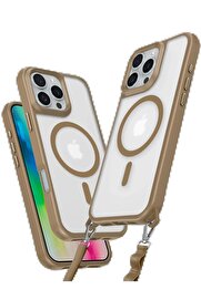 CepteToptan iPhone 16 Pro Kılıf Enka Magsafe Silikon Kılıf - Desert - DROPX5720-3885