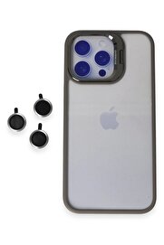 CepteToptan iPhone 15 Pro Kılıf Roblox Lens Standlı Kapak - Titan Gri - DROPX1551-5575