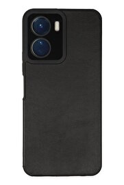 CepteToptan Vivo Y16 Kılıf Loop Deri Silikon - Siyah - DROPX5687-4085