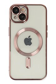 CepteToptan iPhone 14 Plus Kılıf Kross Magneticsafe Kapak - Rose - DROPX7769-8928