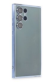 CepteToptan Samsung Galaxy S22 Ultra Kılıf Lensli Silikon - Açık Mavi - DROPX1932-3158