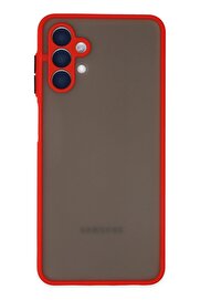 CepteToptan Samsung Galaxy A04S Kılıf Montreal Silikon Kapak - Kırmızı - DROPX7227-5461