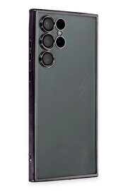 CepteToptan Samsung Galaxy S22 Ultra Kılıf Lensli Silikon - Siyah - DROPX9147-4095