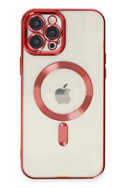 CepteToptan iPhone 12 Pro Max Kılıf Kross Magneticsafe Kapak - Kırmızı - DROPX1203-7908