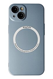 CepteToptan iPhone 14 Plus Kılıf Jack Magneticsafe Lens Silikon - Sierra Blue - DROPX3340-5741