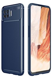CepteToptan Oppo A73 Kılıf Auto Focus Karbon Kapak - Lacivert - DROPX6753-5365