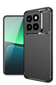 CepteToptan Xiaomi Mi 14T Pro Kılıf Auto Focus Karbon Kapak - Siyah - DROPX7305-6442