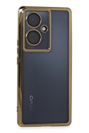 CepteToptan Vivo V29 Lite Kılıf Lensli Silikon - Gold - DROPX3167-7056