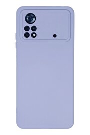 CepteToptan Xiaomi Poco X4 Pro 5G Kılıf Nano içi Kadife Silikon - Lila - DROPX2734-2418