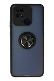 CepteToptan Xiaomi Poco C40 Kılıf Montreal Yüzüklü Silikon Kapak - Siyah - DROPX6251-4664