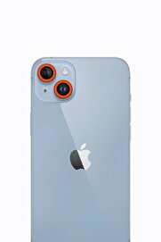 CepteToptan iPhone 13 Neon Fosforlu Kamera Lens - Turuncu - DROPX6920-4031