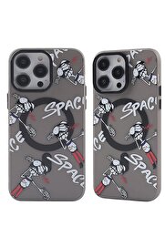 CepteToptan iPhone 13 Pro Kılıf Apollo Magneticsafe Desenli Kapak - Apollo Siyah - 3 - DROPX4495-9577