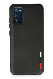 CepteToptan Samsung Galaxy A02S Kılıf Loop Deri Silikon - Siyah - DROPX7957-8046