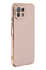 CepteToptan Xiaomi Mİ 11 Lite Kılıf Volet Silikon - Pembe - DROPX9501-6463