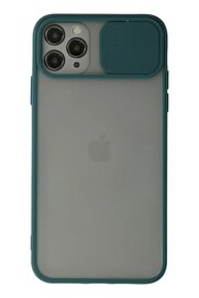 CepteToptan iPhone 11 Pro Kılıf Palm Buzlu Kamera Sürgülü Silikon - Yeşil - DROPX3454-6488