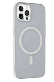 CepteToptan iPhone 14 Pro Max Tuna PC Slim Magsafe Kapak - Şeffaf - TOABM2768-9155