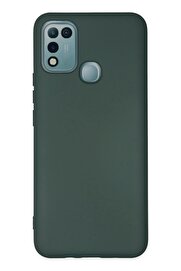 CepteToptan İnfinix Hot 10 Play Kılıf Nano içi Kadife Silikon - Koyu Yeşil - DROPX2392-4358