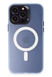 CepteToptan iPhone 15 Pro Max Kılıf Mateks Magsafe Kapak - Sierra Blue - DROPX3440-6712