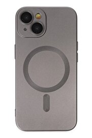 CepteToptan iPhone 14 Plus Kılıf Moshi Lens Magneticsafe Silikon - Füme - DROPX6776-5898