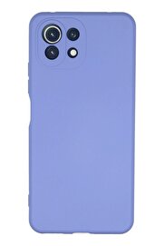 CepteToptan Xiaomi Mİ 11 Lite Kılıf Nano içi Kadife Silikon - Lila - DROPX9160-6441