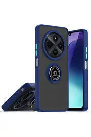 CepteToptan Realme C75 4G Kılıf Montreal Yüzüklü Silikon Kapak - Lacivert - DROPX5991-4243