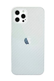 CepteToptan iPhone 12 Pro Max Kılıf Karbon PP Silikon - Şeffaf - DROPX7593-8806