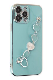 CepteToptan iPhone 14 Pro Max Kılıf Esila Silikon - Su Yeşili - DROPX3034-3590