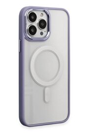 CepteToptan iPhone 15 Pro Max Kılıf Room Magneticsafe Silikon - Lila - DROPX8517-2626
