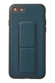 CepteToptan iPhone 7 Kılıf Coco Deri Standlı Kapak - Mavi - DROPX7002-6203