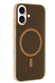CepteToptan iPhone 16 Plus Tuna PC Slim Magsafe Kapak - Desert - DROPX5318-1092