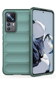 CepteToptan Xiaomi Mi 12T Pro Kılıf Optimum Silikon - Koyu Yeşil - DROPX4446-5556