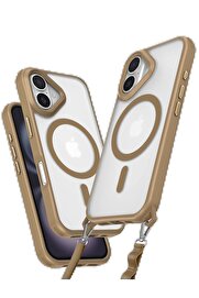 CepteToptan iPhone 16 Kılıf Enka Magsafe Silikon Kılıf - Desert - DROPX5954-4336