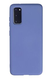 CepteToptan Samsung Galaxy S20 Kılıf Nano içi Kadife Silikon - Lila - DROPX5437-7009