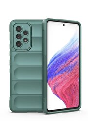 CepteToptan Samsung Galaxy A53 5G Kılıf Optimum Silikon - Koyu Yeşil - DROPX1180-7836