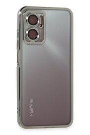 CepteToptan Xiaomi Redmi 10 5G Kılıf Lensli Silikon - Gümüş - DROPX2207-6587