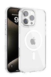CepteToptan iPhone 16 Pro Max Gleam PC Sert Magsafe Kılıf - Şeffaf - DROPX8019-5771