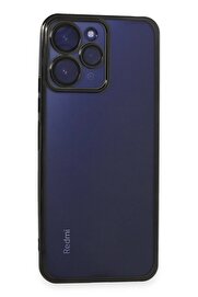 CepteToptan Xiaomi Redmi 12 Kılıf Lensli Silikon - Siyah - DROPX2783-7340