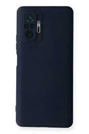 CepteToptan Xiaomi Redmi Note 10 Pro Kılıf Nano içi Kadife Silikon - Lacivert - DROPX4719-3263