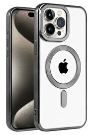 CepteToptan iPhone 15 Pro Kılıf Kronos Magsafe Kapak - Siyah - DROPX3460-9763